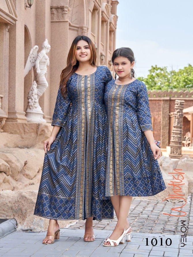 Me And Mom 5 Fancy Designer Wear Wholesale Mother Daughter Kurtis
